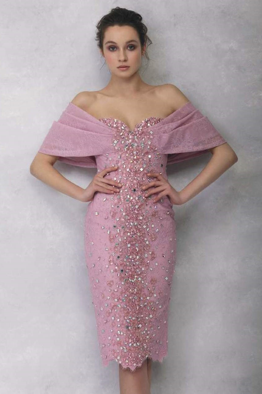 Tony Ward Hand-Embroidered Off Shoulder ...